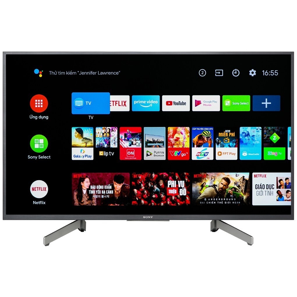 Android Tivi Sony 4K 43 inch KD-43X8000G X-Reality™ PRO - Chính hãng
