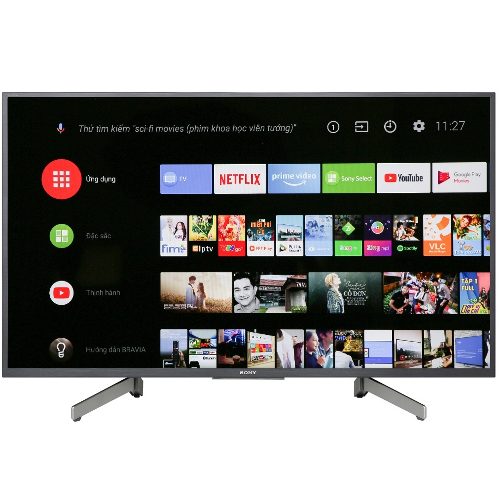 Android Tivi Sony 4K 49 inch KD-49X8000G X-Reality™ PRO - Chính Hãng